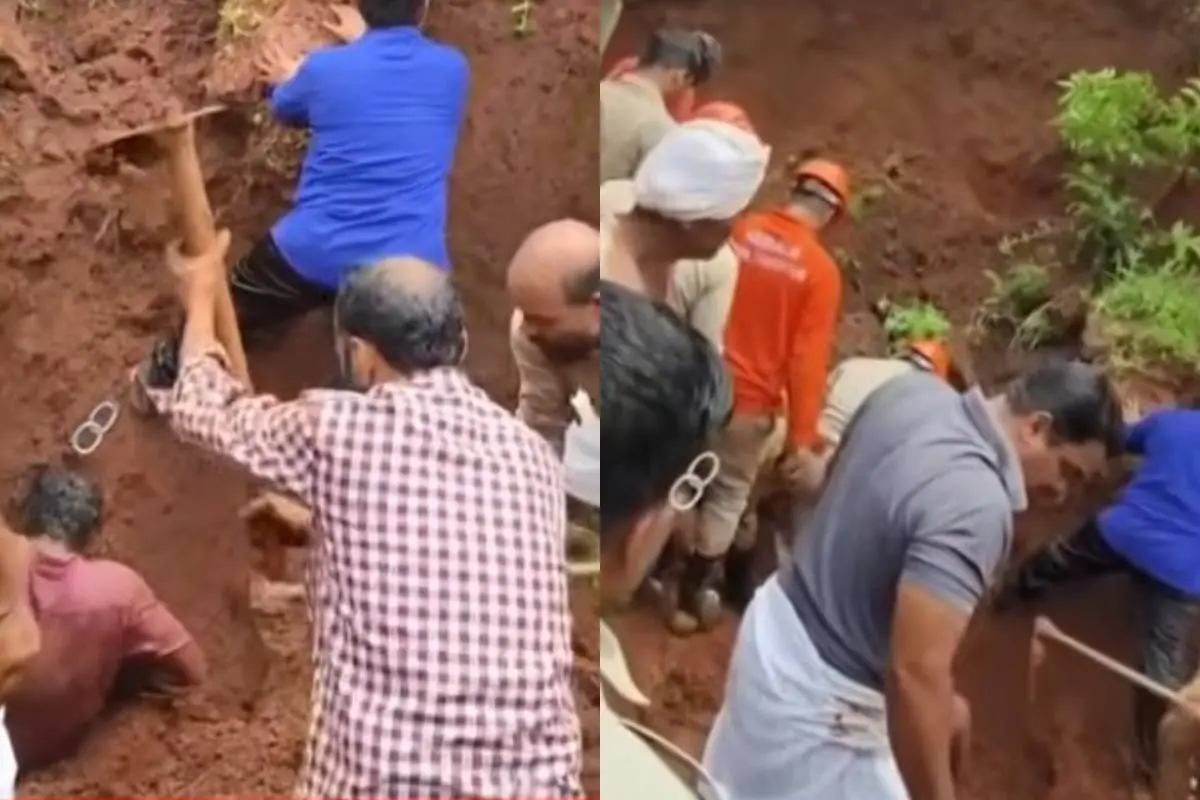 ചെറുവത്തൂർ കൊത്തങ്കരയിൽ വീടിന്റെ ചുറ്റുമതിൽ നിർമ്മാണത്തിനിടെയുണ്ടായ അപകടം ഉണ്ടായപ്പോൾ