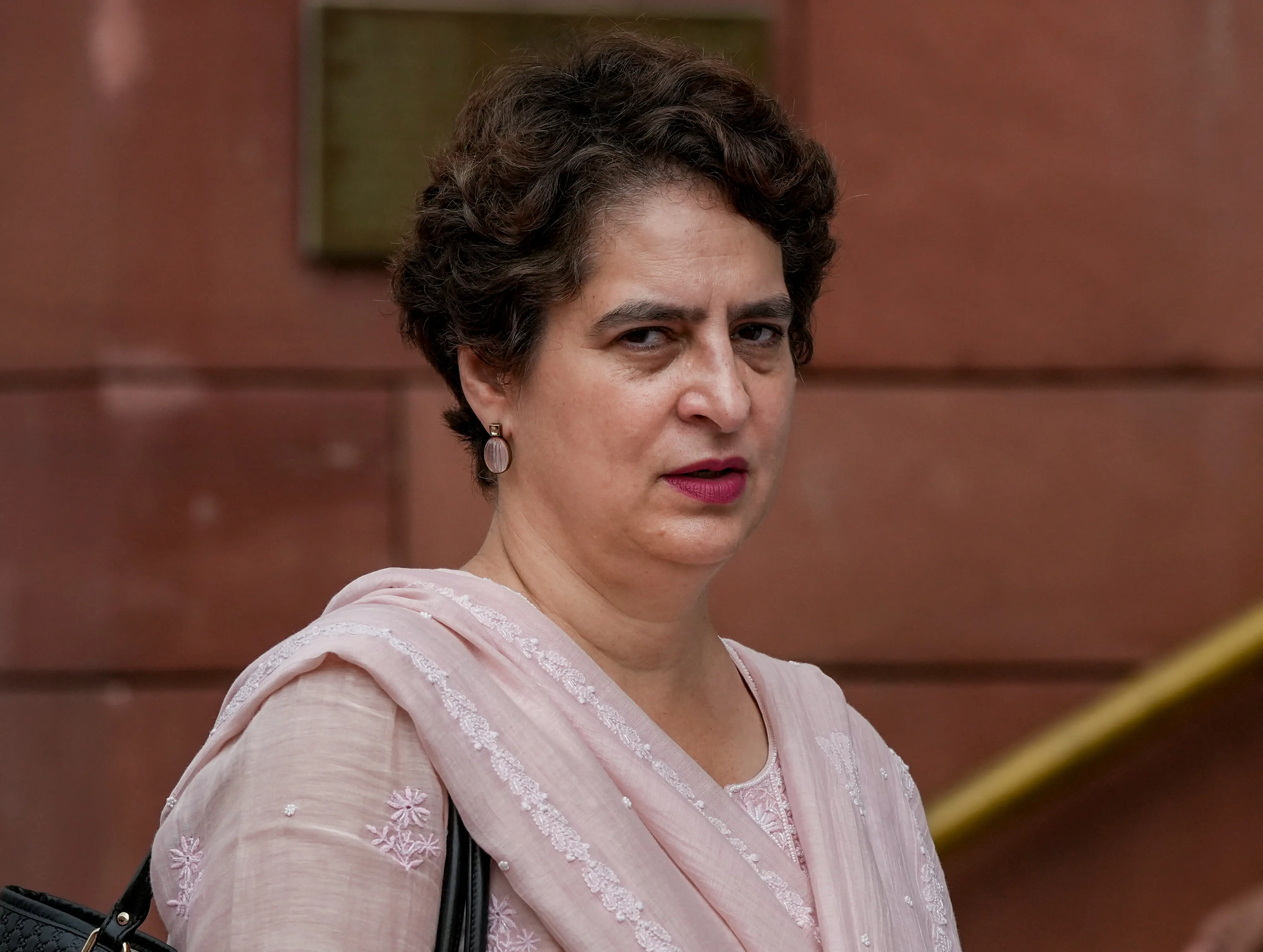 Congress MP Priyanka Gandhi Vadra during the Monsoon session of Parliament, in New Delhi.| Photo: PTI