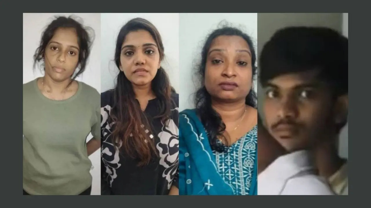 Keerthana, Kavya, Neeshma and Jijil