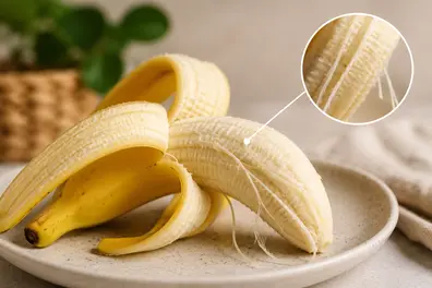 What are the white strings on bananas? Are they safe to eat?