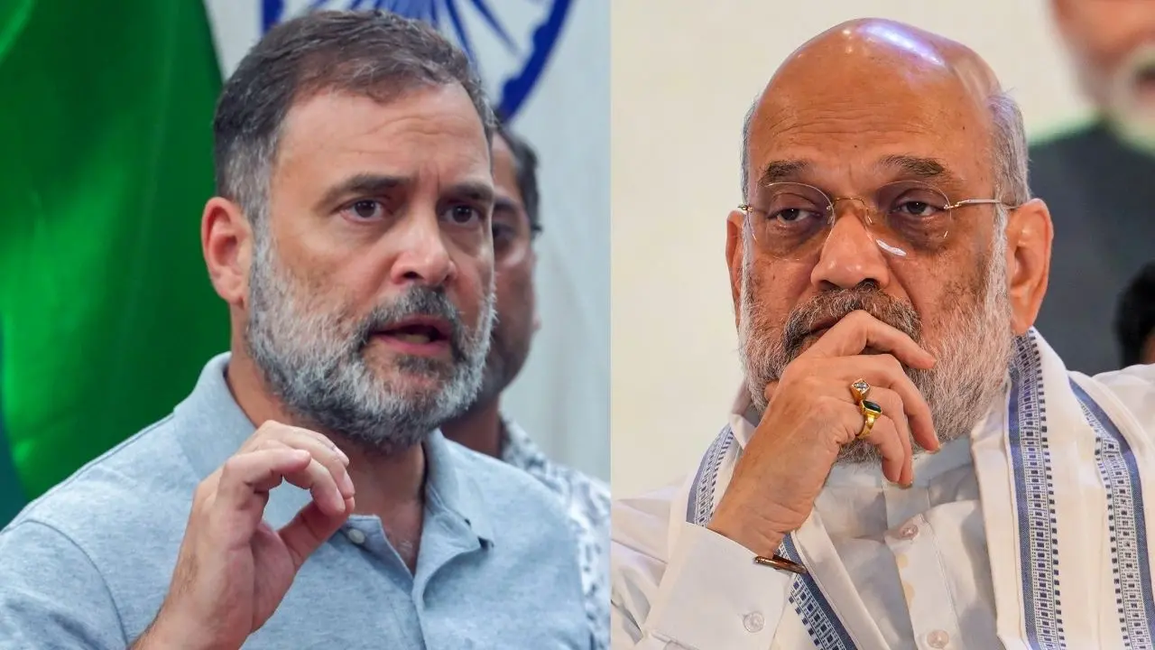 രാഹുൽ ഗാന്ധി | Photo: ANI | അമിത് ഷാ | Photo: PTI