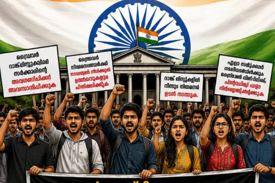അർധരാത്രിയിൽ സമരം പ്രഖ്യാപിച്ച് PSC ഉദ്യോഗാർഥികൾ; സെക്രട്ടേറിയറ്റിനുമുന്നിൽ ഇന്ന് ‘ജെൻസി സ്ട്രൈക്ക്’