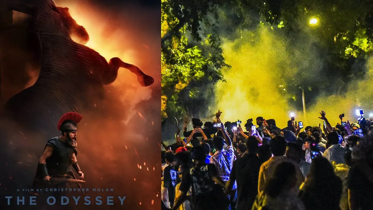 ക്രിസ്റ്റഫര് നോളന്റെ ഒഡീസി സിനിമയുടെ പോസ്റ്റര്, ജന്തര് മന്തര് പ്രക്ഷോഭം