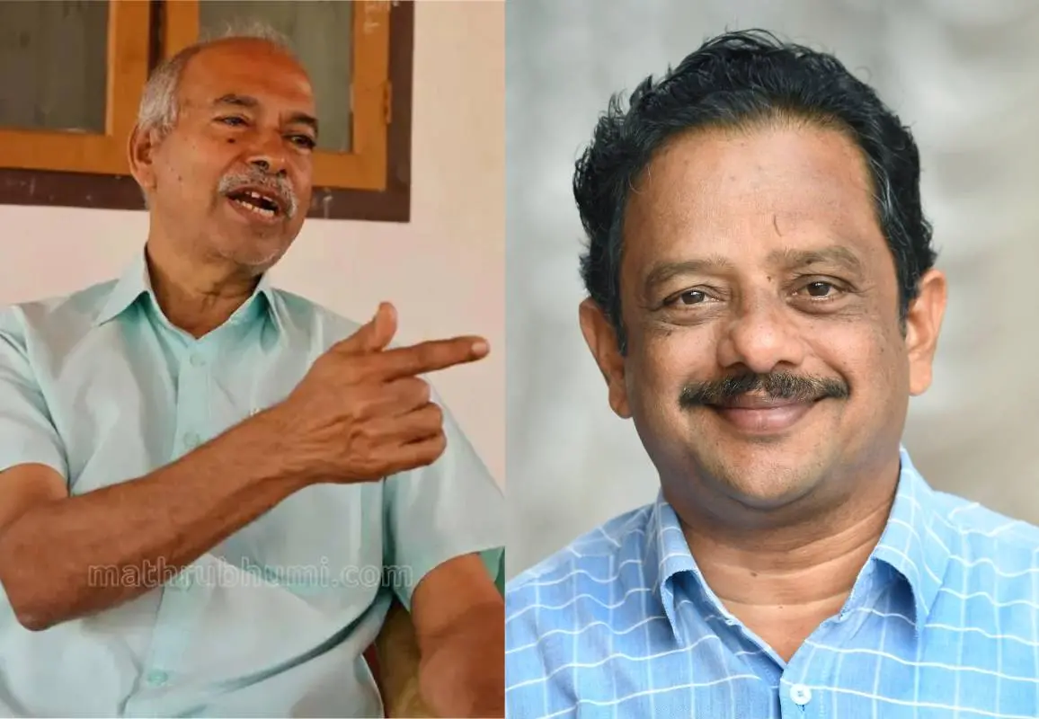 വി. കുഞ്ഞികൃഷ്ണന്, ടി.ഐ.മധുസൂദനൻ (ഫയല്ചിത്രം) | ഫോട്ടോ: മാതൃഭൂമി