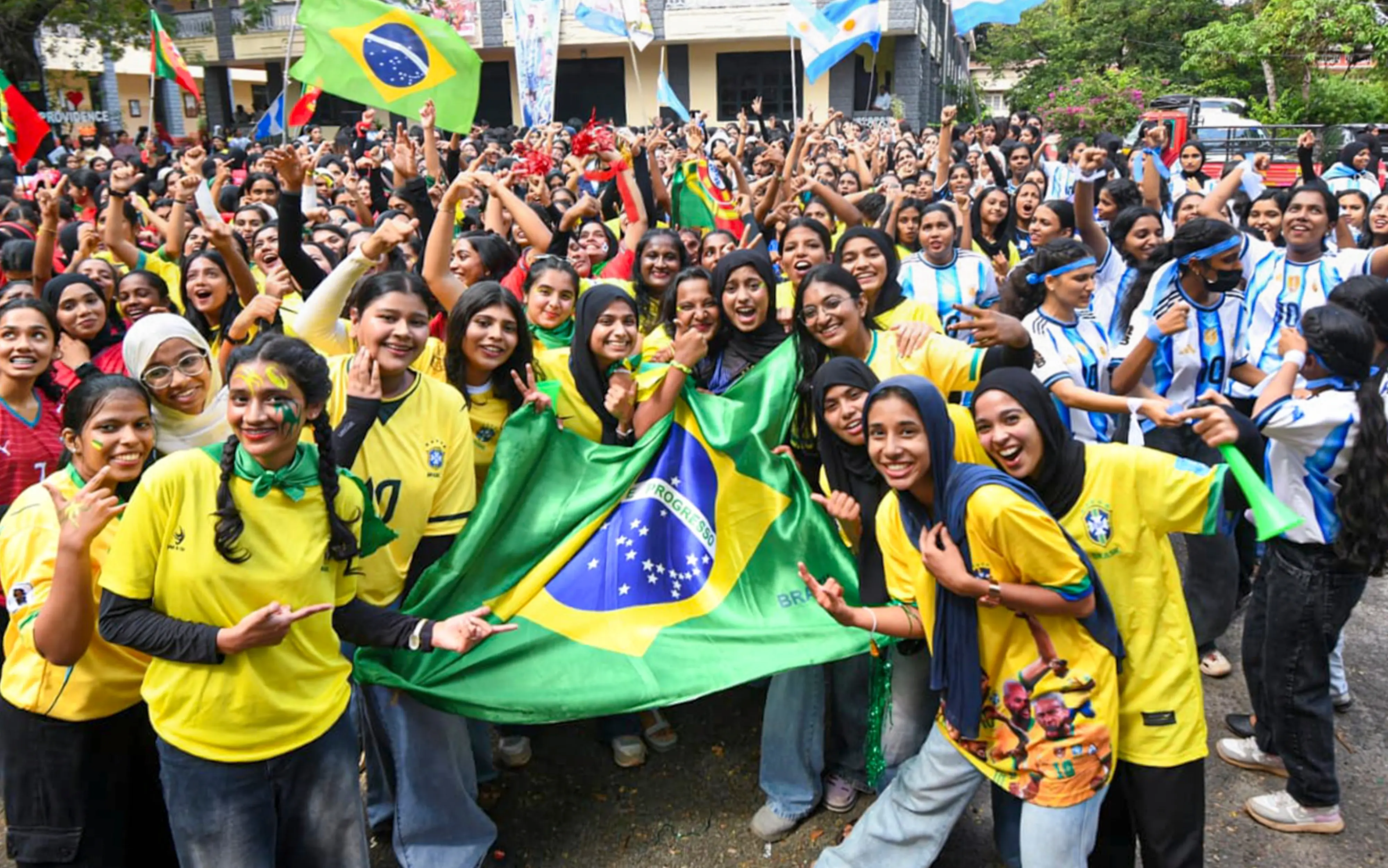 FIFA World Cup fan show in Kerala's Kozhikode | Photo credits- PTI