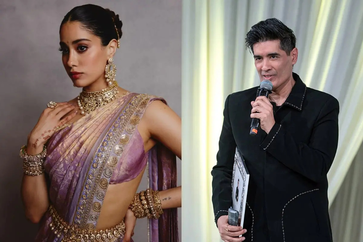 Janhvi Kapoor, Manish Malhotra | Photo: Instagram, ANI