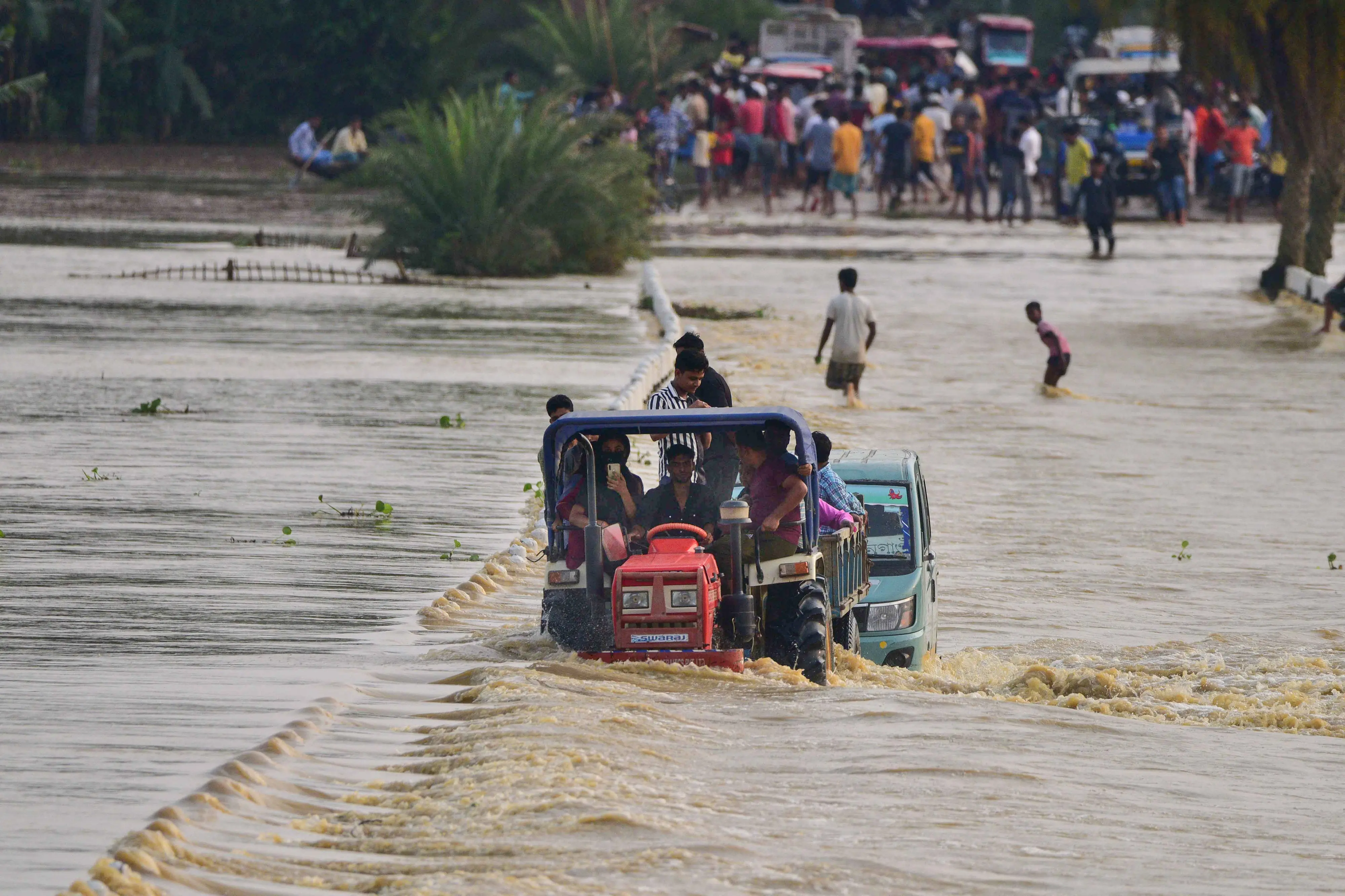Assam flood death toll has risen to 80, with over 2.12 lakh people affected across eight districts | Photo: PTI