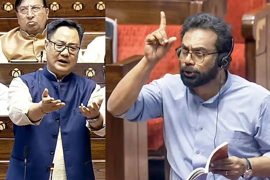 'സമരവും ബഹളവും മാത്രം ഇഷ്ടപ്പെടുന്നവർ'; രാജ്യസഭയിൽ കിരൺ റിജിജുവും ജോൺ ബ്രിട്ടാസും വാക്പോര്