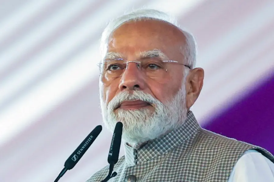Prime Minister Narendra Modi speaks during the inauguration of Phase 1 of the Navi Mumbai International Airport