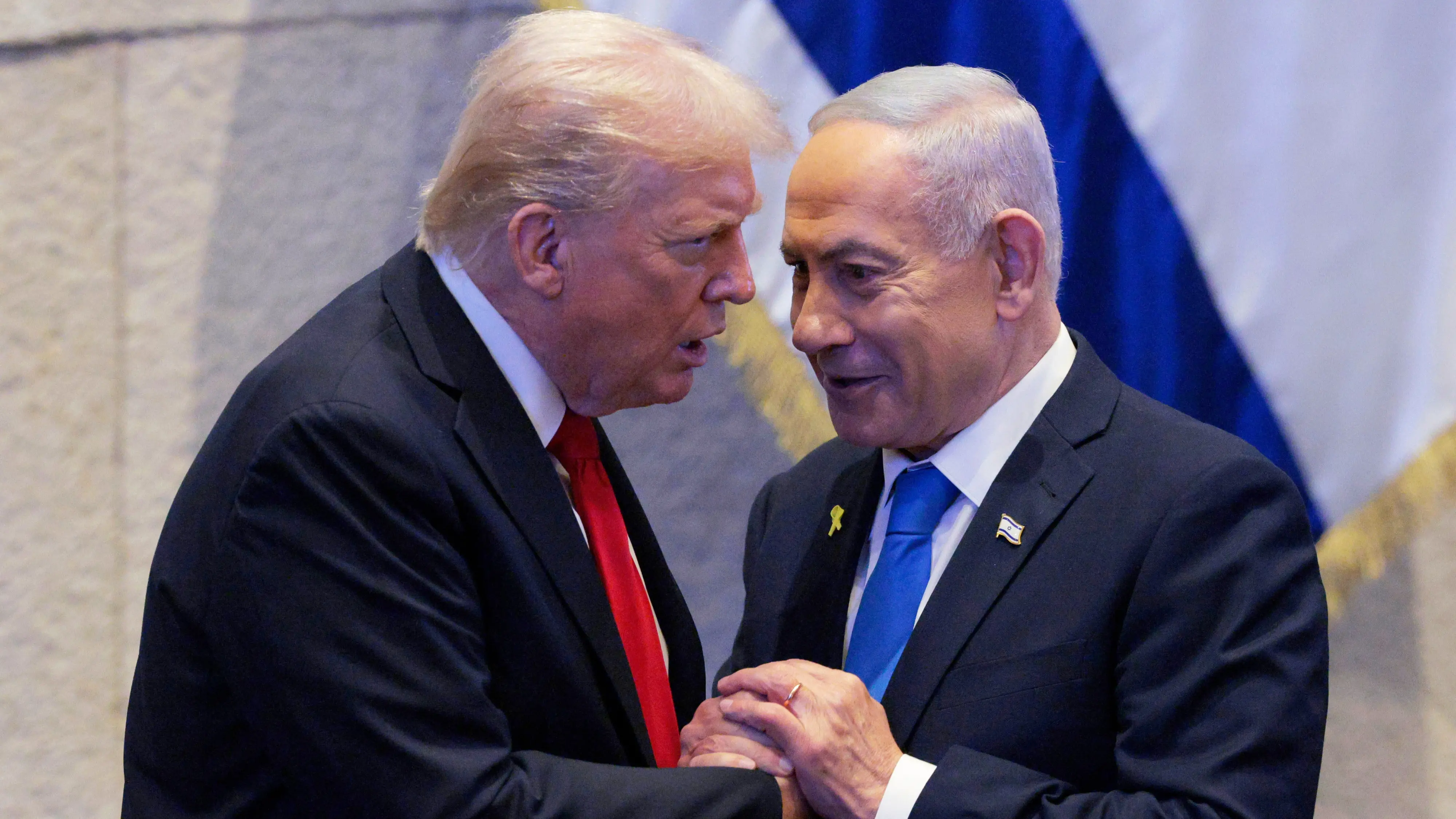 US President Donald Trump talks with Israel's Prime Minister Benjamin Netanyahu | Photo: AP/PTI