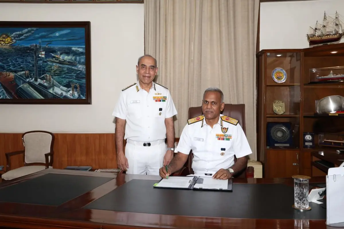 Vice Admiral AN Pramod, assumed charge as the Deputy Chief of Naval Staff