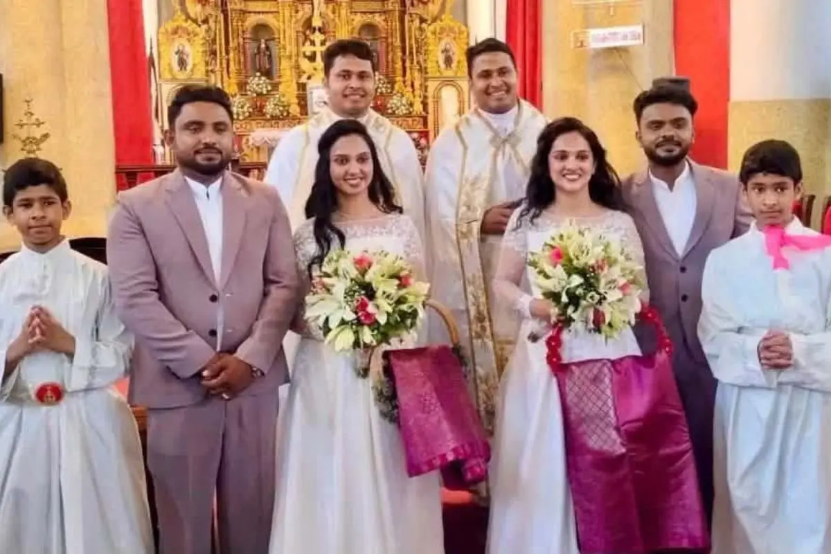 Twin couples, twin priests, twin altar boys