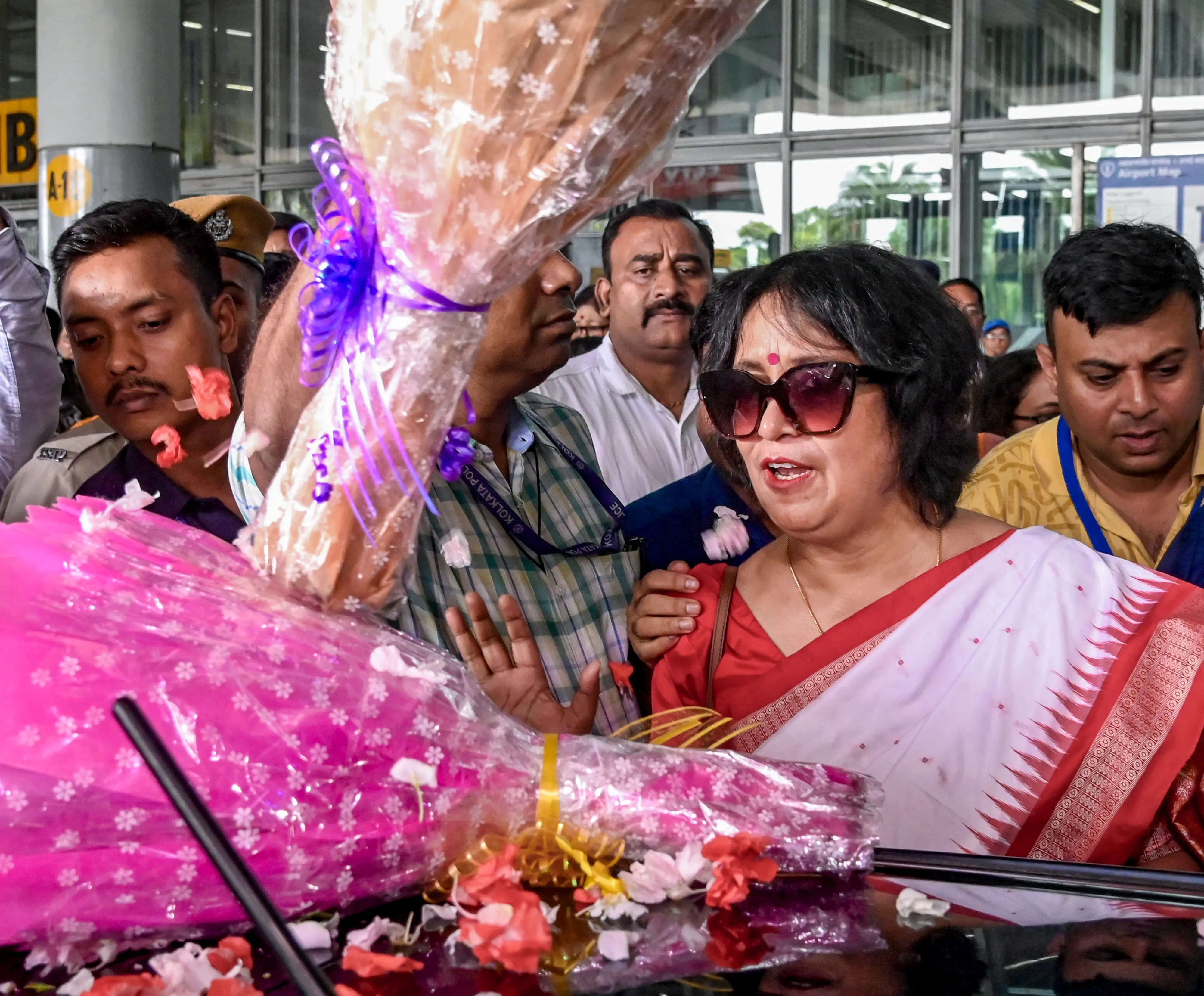 Exiled Bangladeshi author Taslima Nasreen returns after nearly 19 years ahead of a literary event, at Netaji Subhas Chandra Bose International Airport | PTI