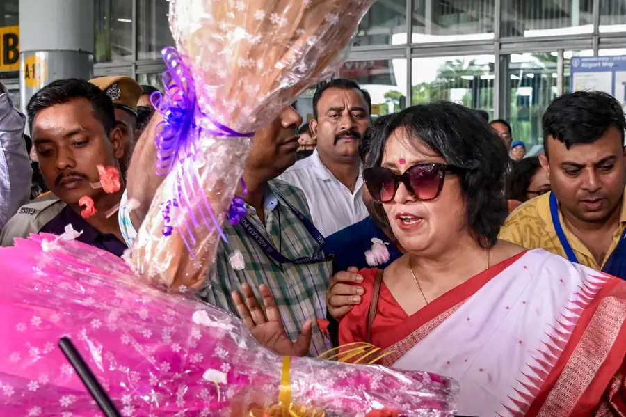Exiled Bangladeshi author Taslima Nasreen returns after nearly 19 years ahead of a literary event, at Netaji Subhas Chandra Bose International Airport