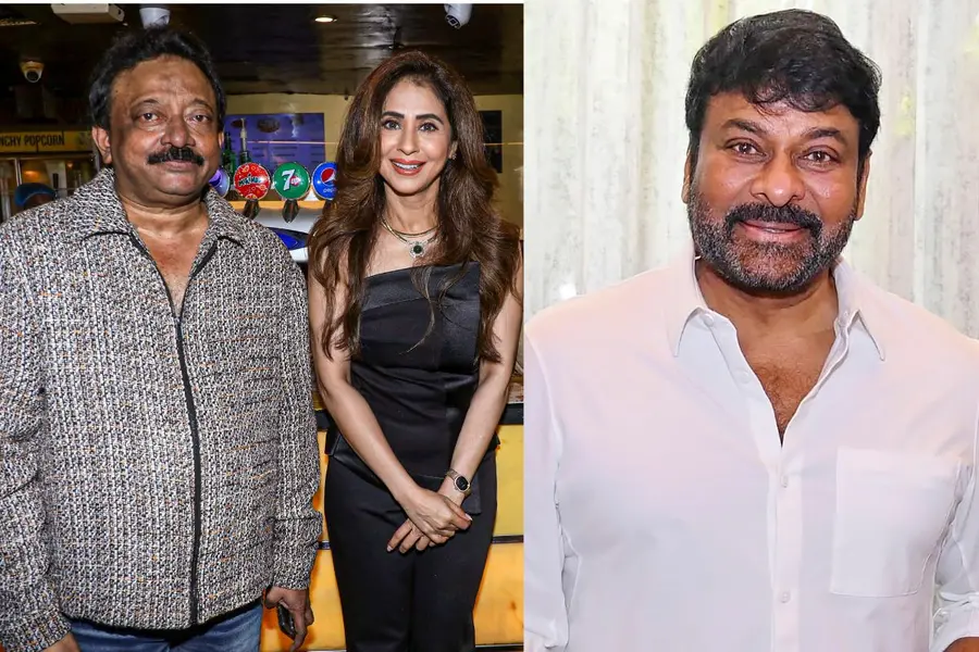 Ram Gopal Varma with Urmila Matondkar, Chiranjeevi