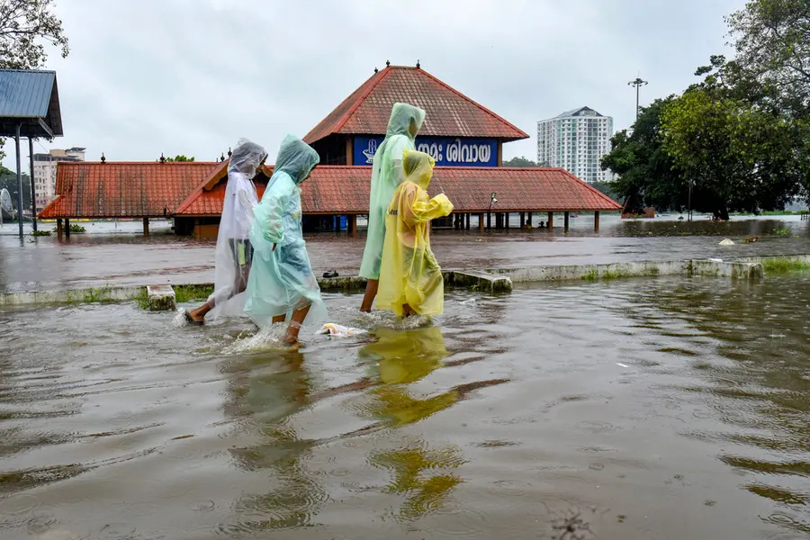 Waterlogging following rain in Kochi