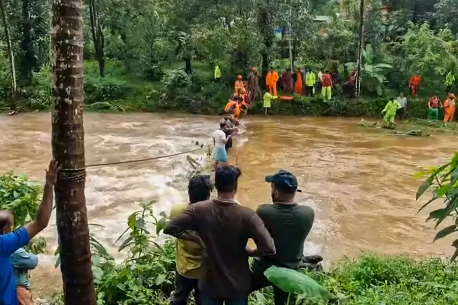 Search operation underway for a man swept away in the Kanjirappuzha river in Kannur