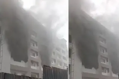 Fire breaks out at under-construction building at Thrissur Medical College Hospital, no casualties
