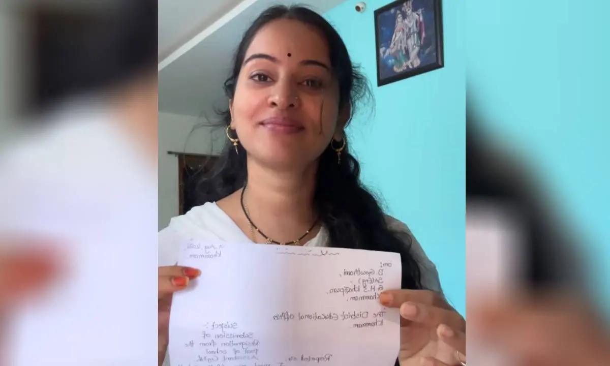 Visual from Gauthami's reel on resignation | Photo: Instagram/@gouthamirathode