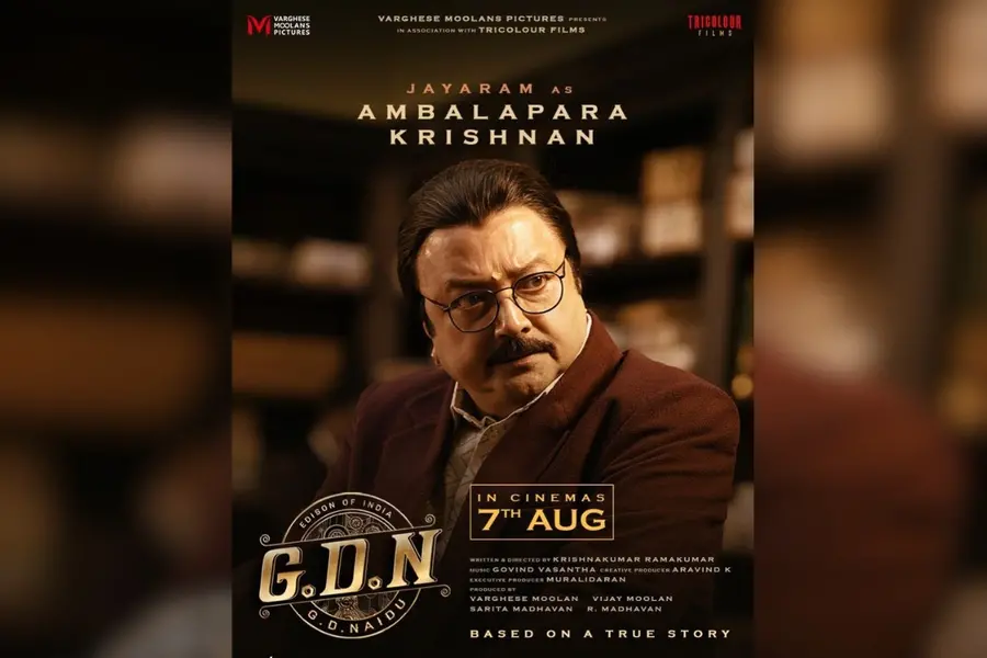 Jayaram's first look from Madhavan's ‘GDN’ revealed