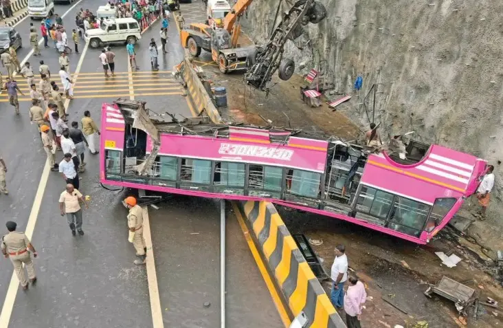 The bus which met with the accident