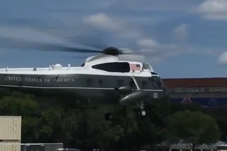 President Donald Trump's helicopter