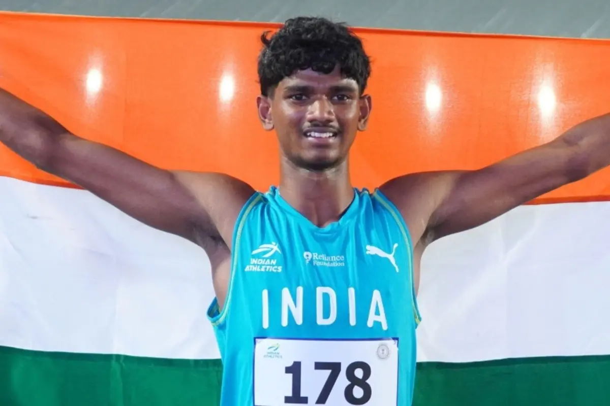 Mohammed Ashfaq broke the U20 National Record while qualifying for the final of the men's 400m at the World Athletics U20 Championships. | Photo: SPORTS ARENA (@SportsArena1234 on X)