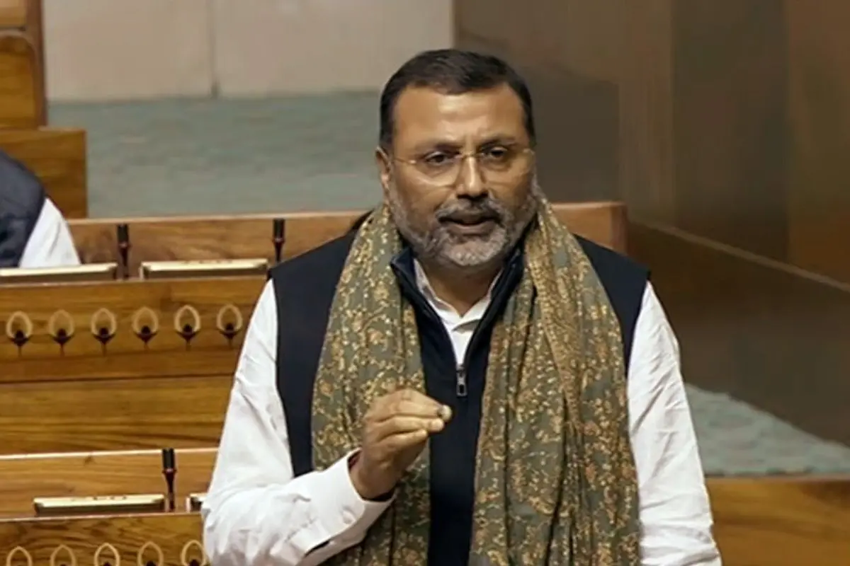 BJP MP Nishikant Dubey. (ANI Photo/Sansad TV)