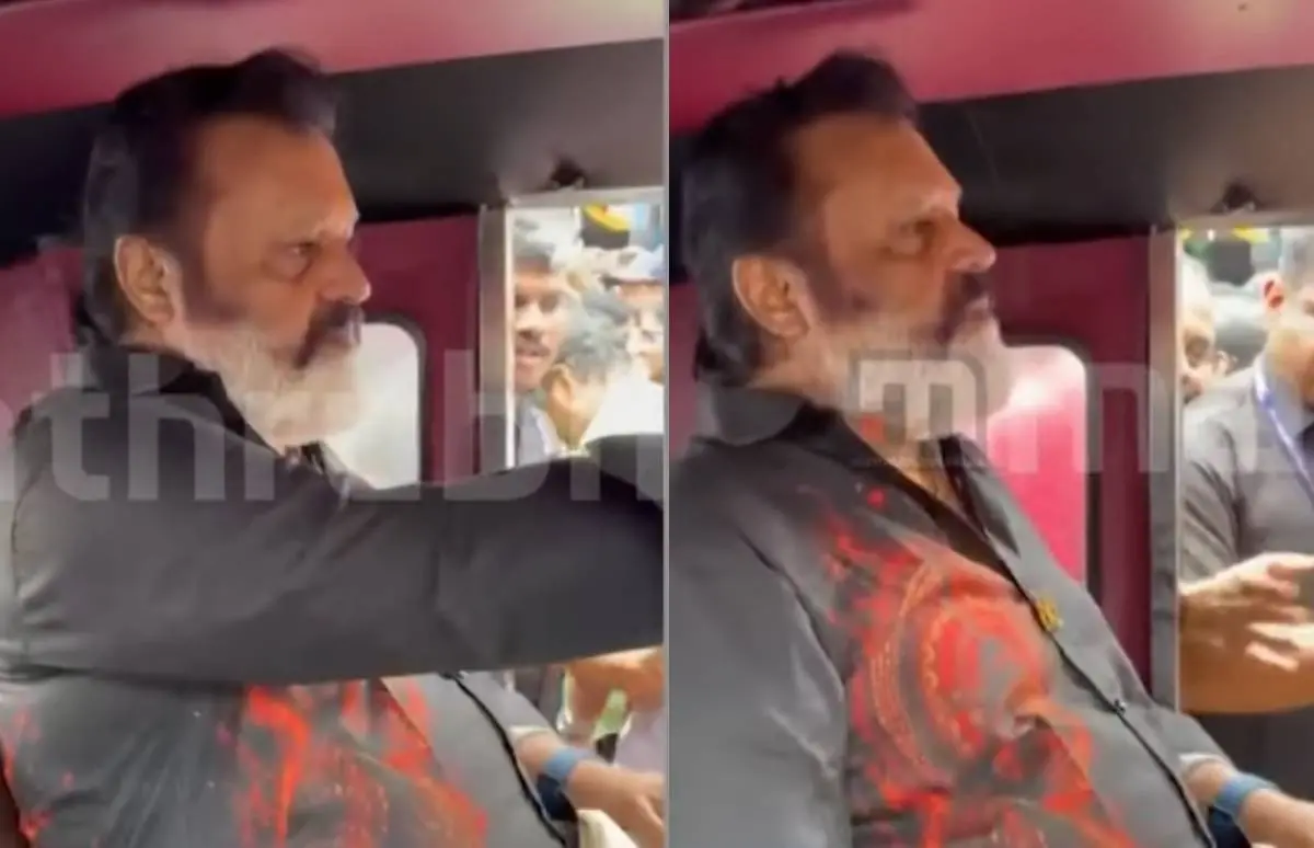 സുരേഷ് ഗോപി ഓട്ടോറിക്ഷയില് | Photo: screengrab/mathrubhumi news
