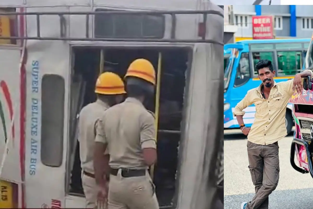 അപകടത്തില്പ്പെട്ട കെഎസ്ആര്ടിസി ബസ്, അപകടത്തില് മരിച്ച ഡ്രൈവര് മിഥിലേഷ്