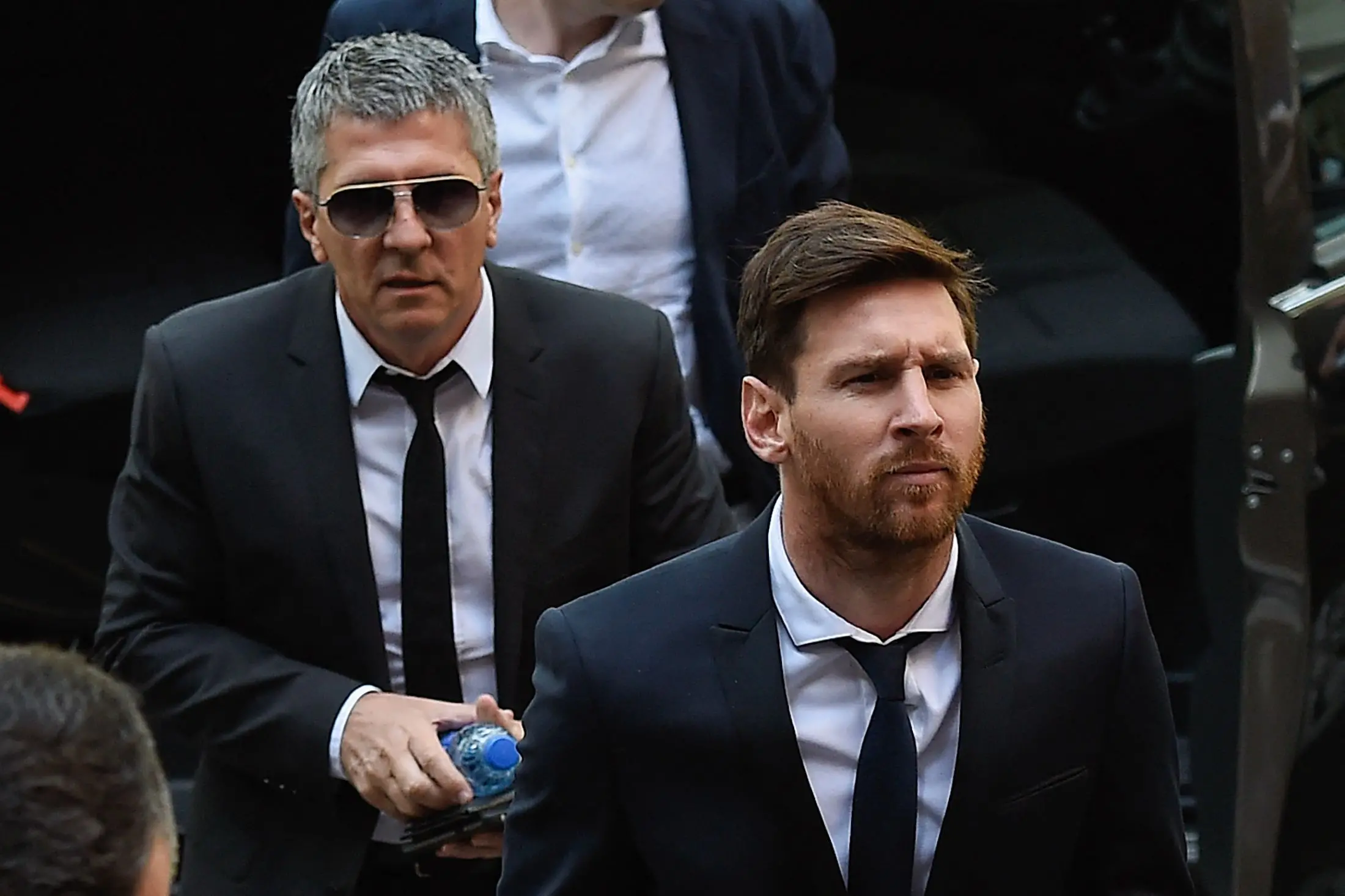 Football star Lionel Messi (R) and his father Jorge Horacio Messi.| File image: PTI