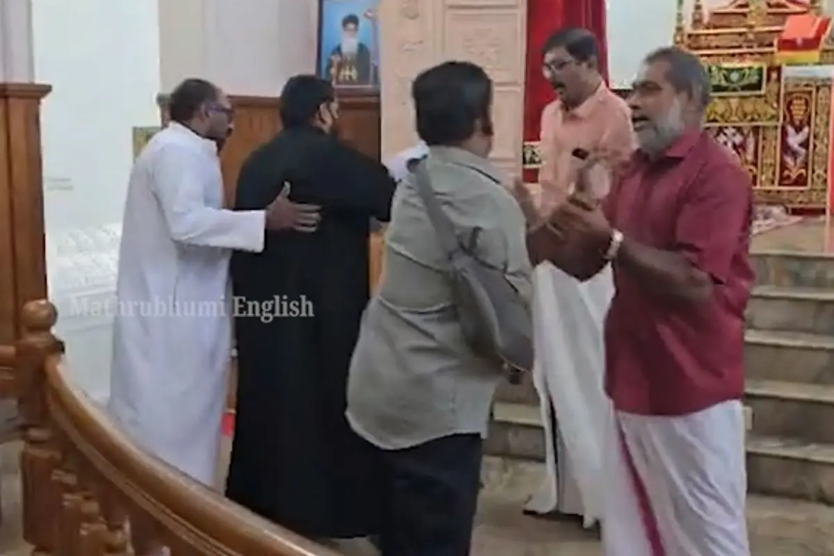 The clash occured at St John's Bethlehem Church | Photo: Screegrab/MathrubhumiEnglishVideo