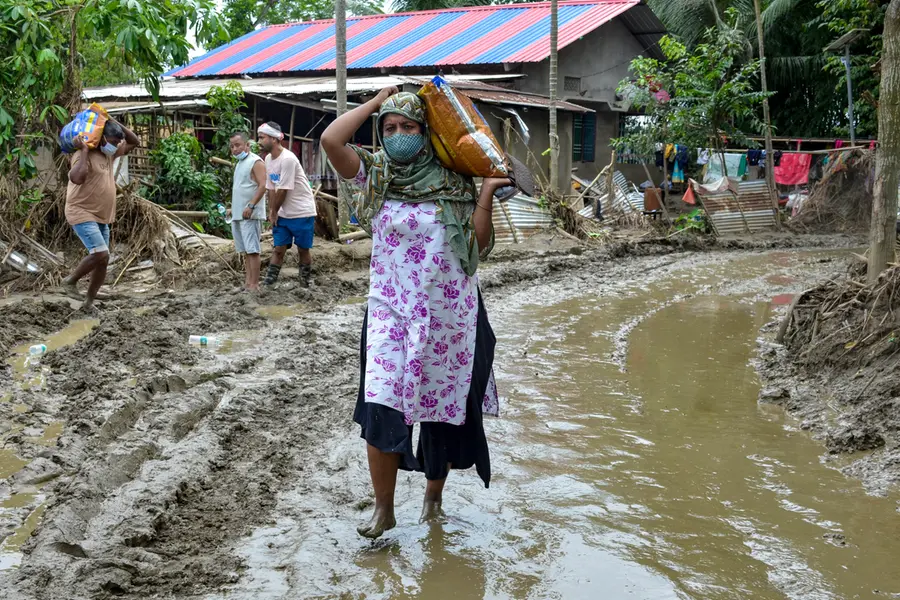 Assam floods kill 100 as hundreds of villages remain underwater and over 1.37 lakh people are affected
