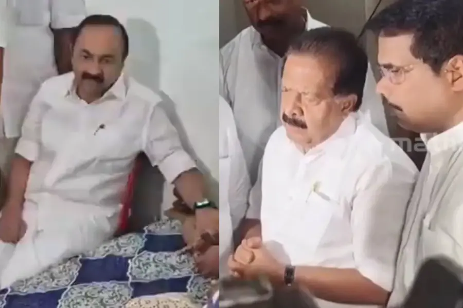 Kerala leaders V D Satheesan and Ramesh Chennithala visit families of missing fishermen