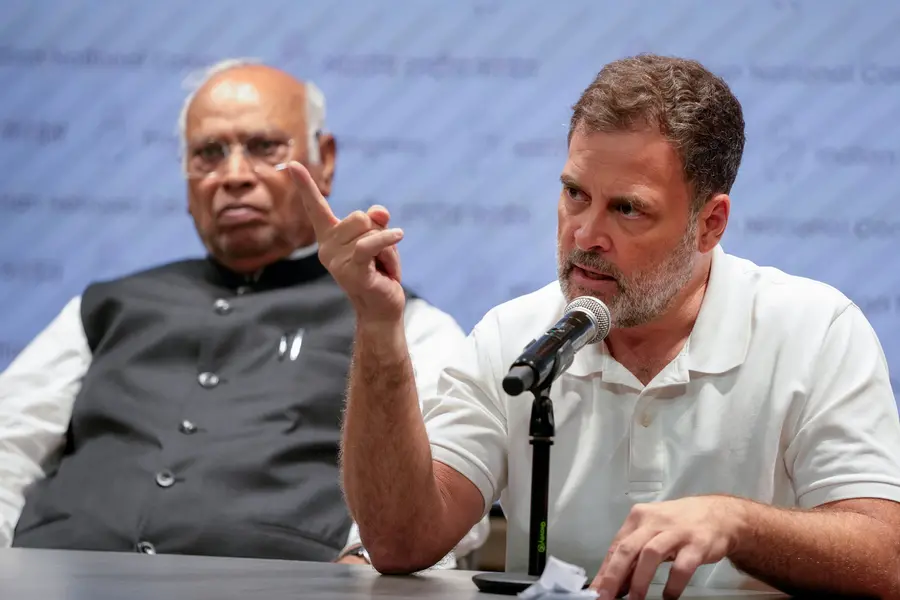 Rahul Gandhi and Mallikarjun Kharge