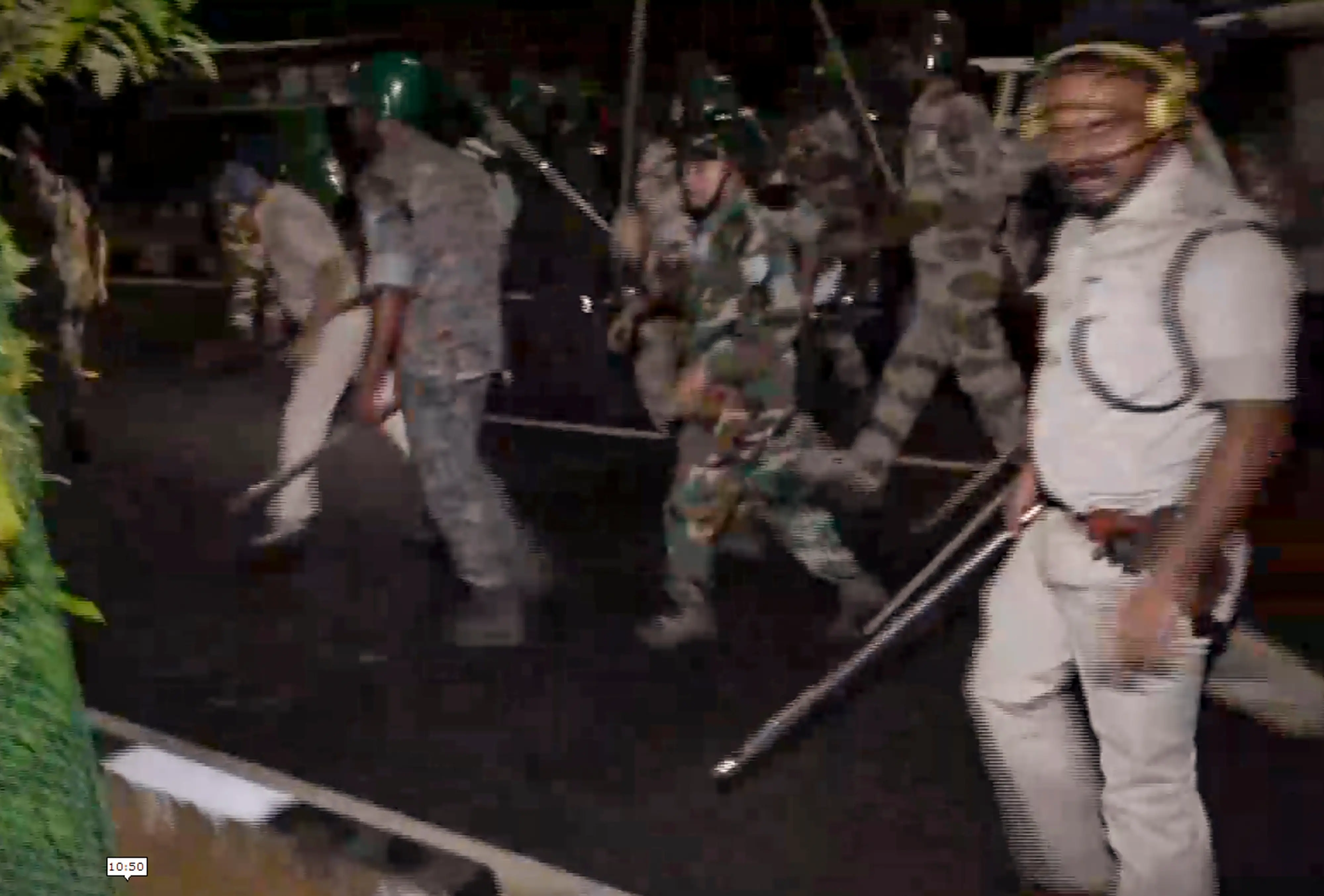Security personnel disperse student protesters during a lathi-charge outside the Jharkhand Legislative Assembly's Gate No. 1 | PTI