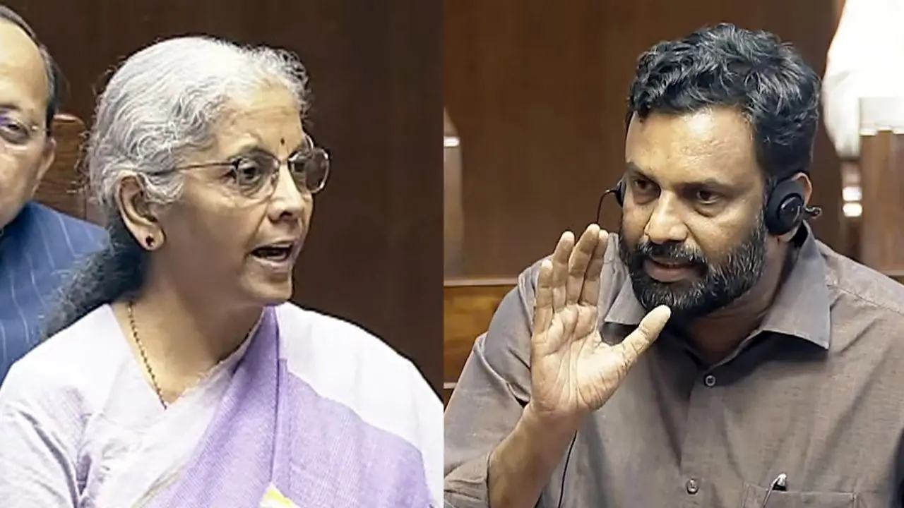 നിർമല സീതാരാമൻ, പി. സന്തോഷ് കുമാർ | Photos: ANI