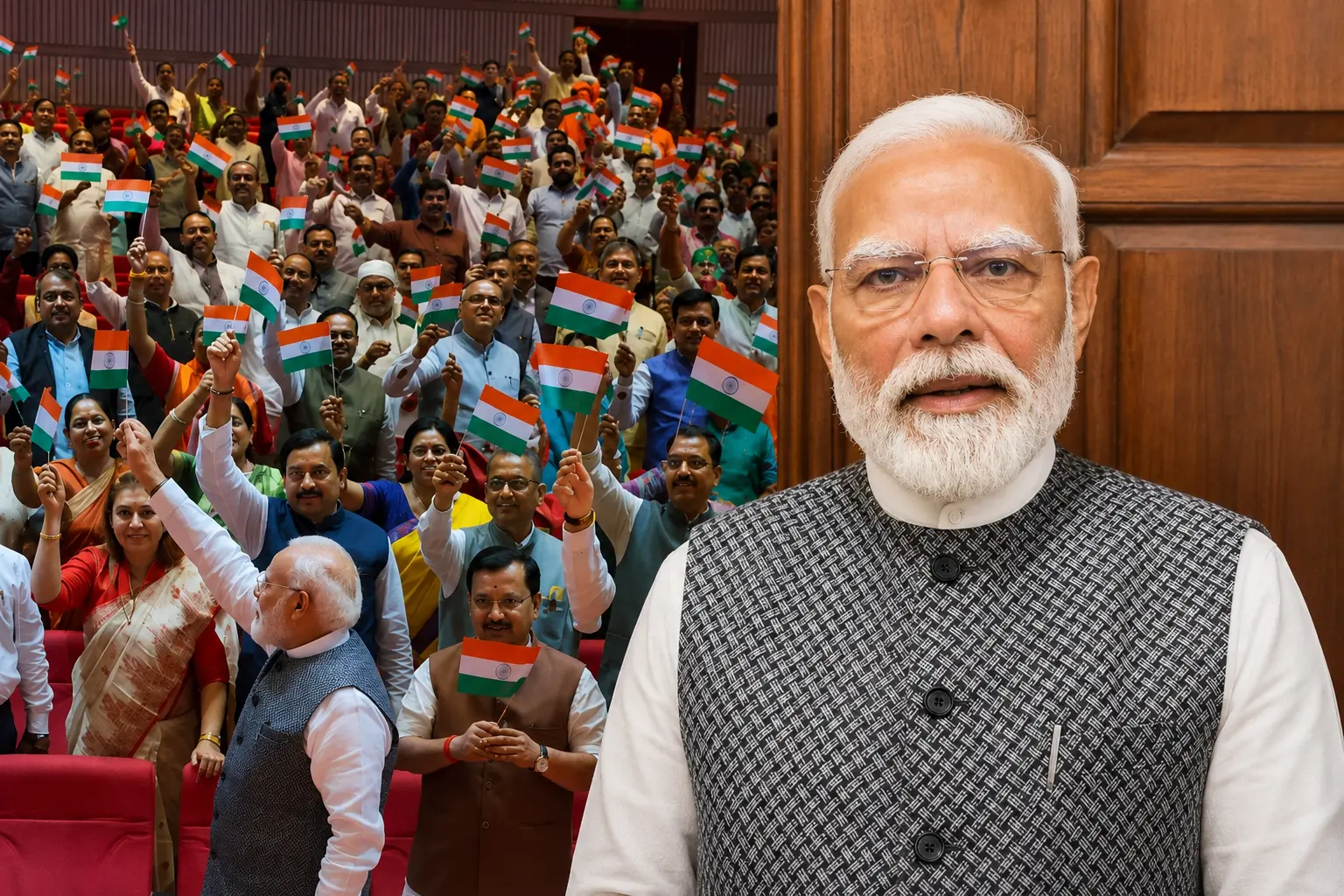 PM Modi urges citizens to celebrate 'Har Ghar Tiranga' and pay tribute to freedom fighters ahead of Independence Day. (Photo: Canva)