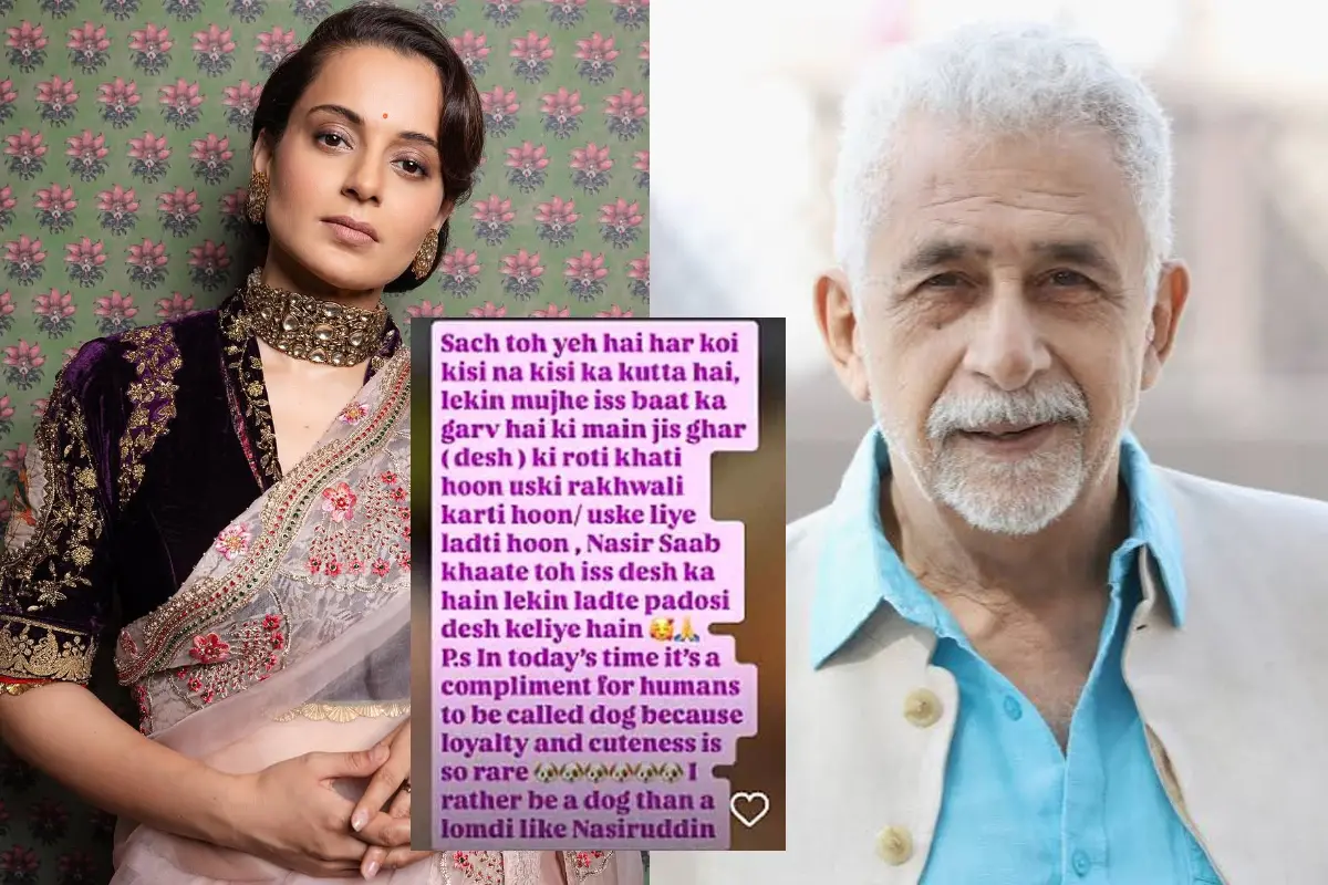 Kangana Ranaut's 'lomdi' remark about Naseeruddin Shah sparks attention. Photo | Instagram/@kanganaranaut