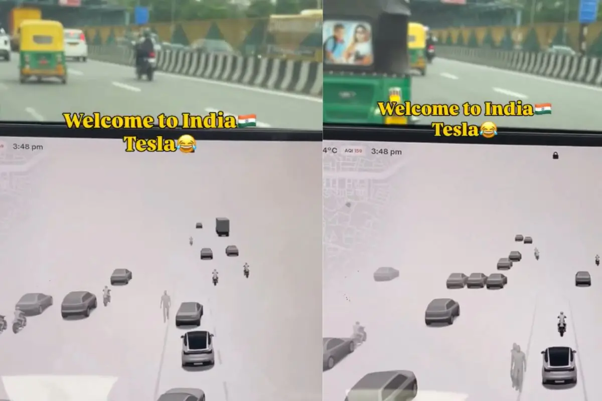 Tesla's FSD traffic visualisation in India has gone viral online