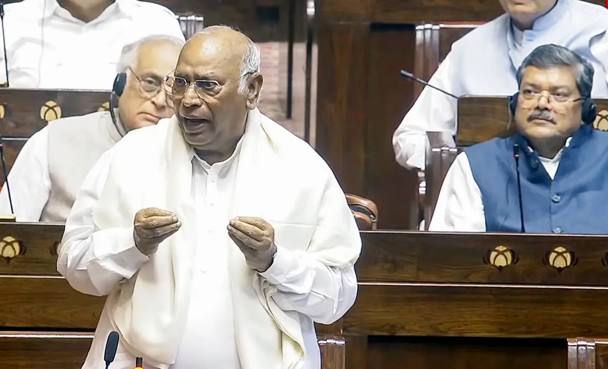 Mallikarjun Kharge | Photo: Sansad TV/ANI Video Grab