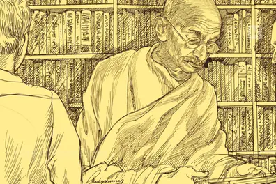 Why did Gandhi not attend the historic Independence Day celebrations in Delhi?
