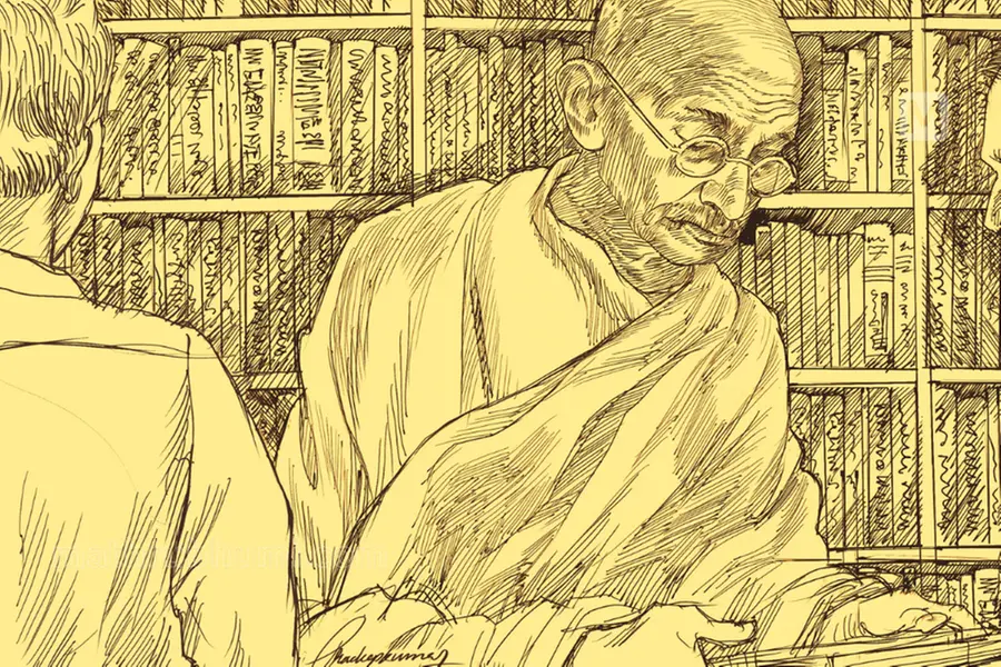 Why did Gandhi not attend the historic Independence Day celebrations in Delhi?