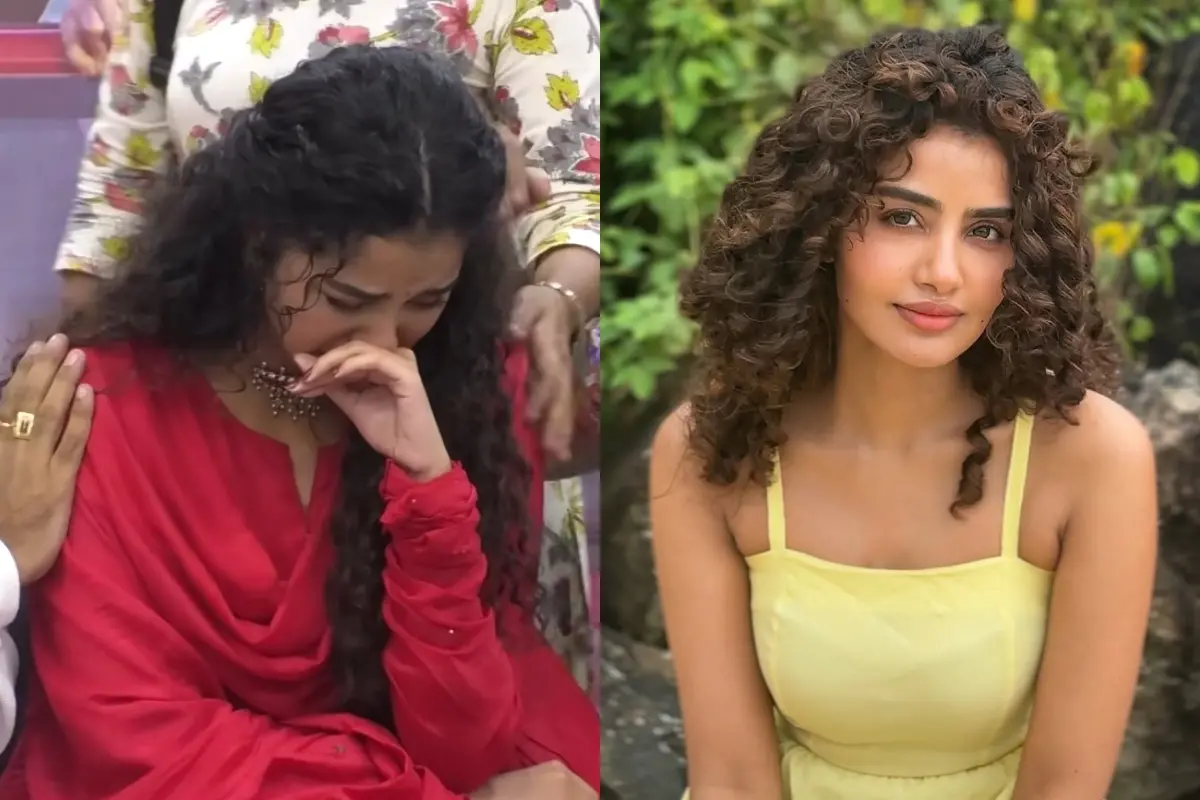 പർദ പ്രൊമോഷനിടെ അനുപമ പരമേശ്വരൻ കരയുന്നു, അനുപമ പരമേശ്വരൻ | Photo: Screen grab/ YouTube: Mana Stars, Instagram/ Anupama Parameswaran