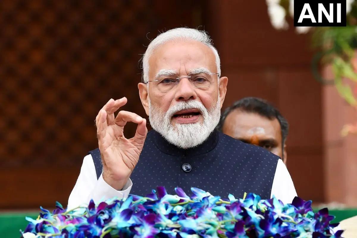 PM Modi at the Parliament ahead of the Monsoon session (Photo: ANI)