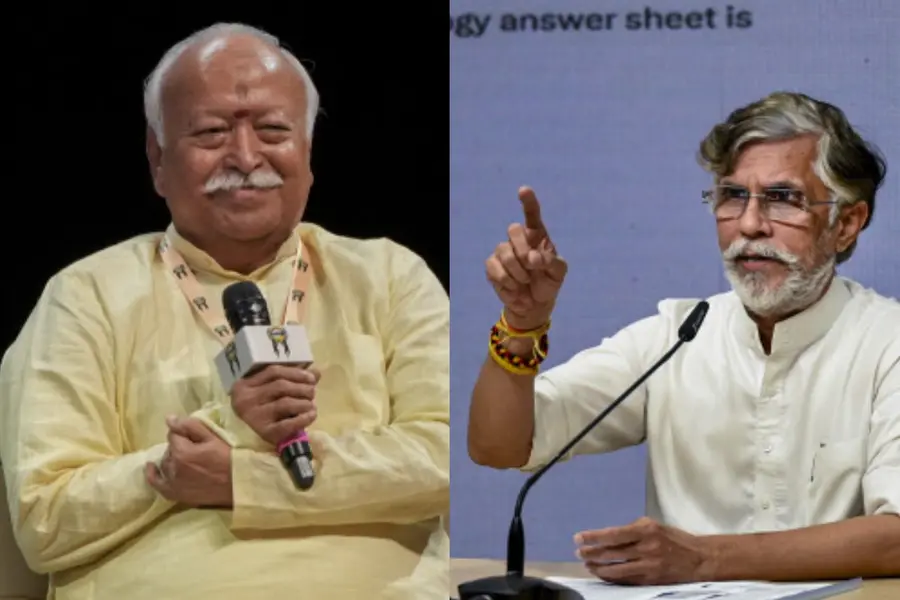Rashtriya Swayamsevak Sangh (RSS) chief Mohan Bhagwat, Congress Leader Pawan Khera