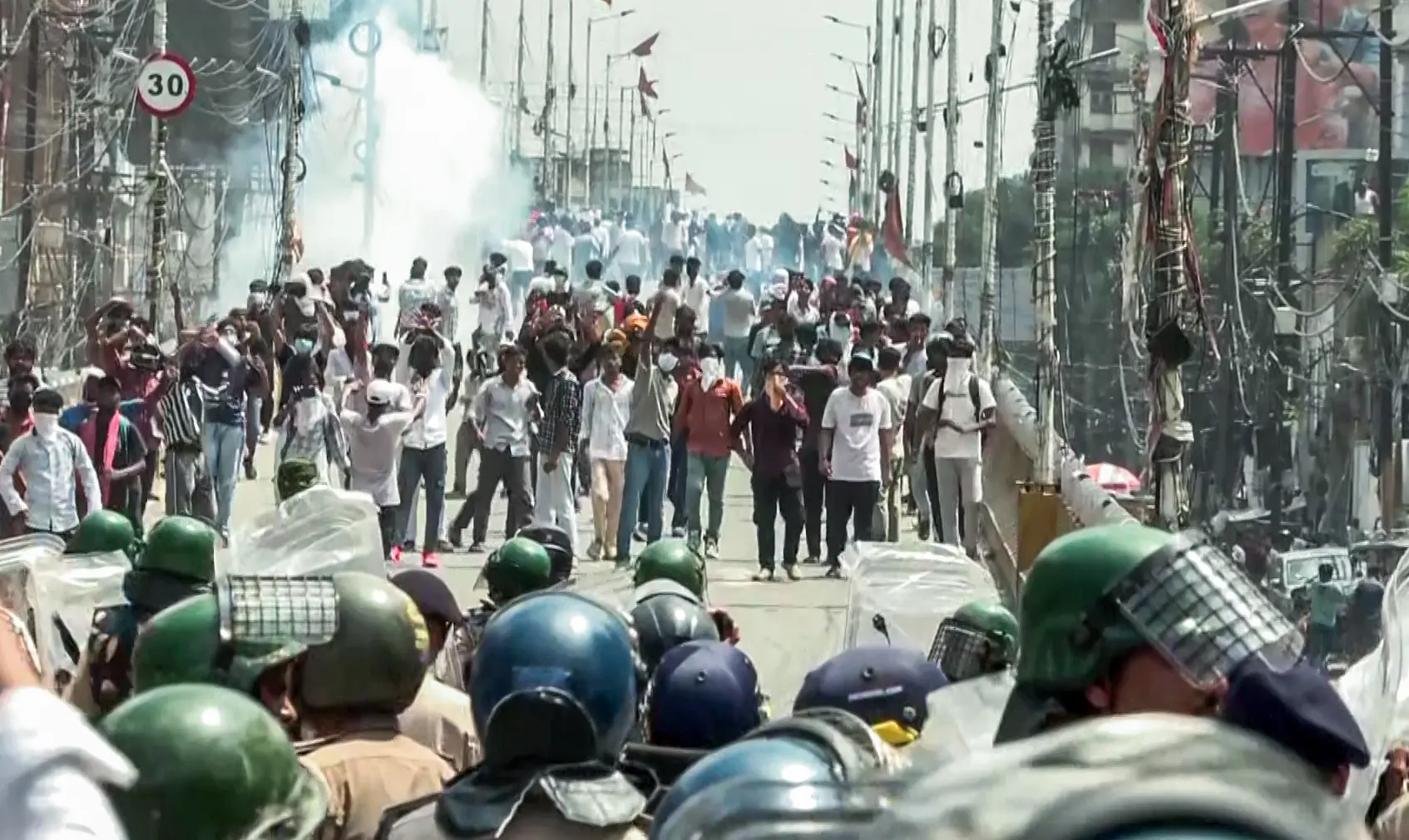 ബിഹാർ ബന്ദിനിടയിലുണ്ടായ സംഘർഷം | File Photo: ANI