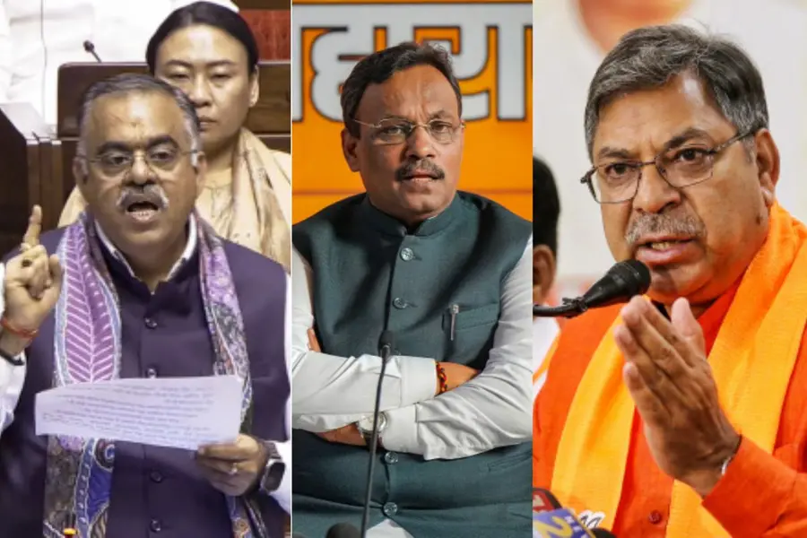 Tarun Chugh, Vinod Tawde, Satish Poonia