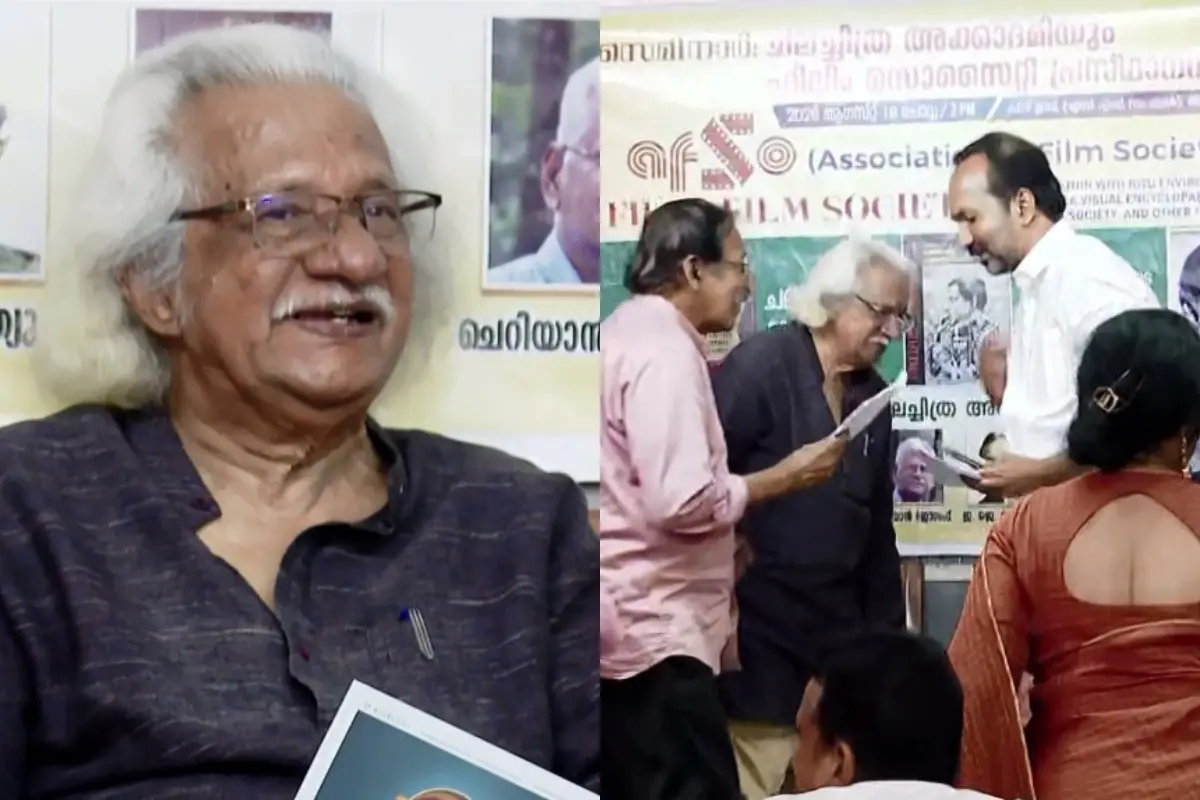 Adoor Gopalakrishnan; He with P C Vishnunadh at the event | Photos: Mathrubhumi