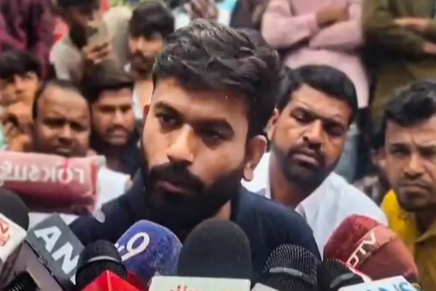 Abhijeet Dipke interacting with media
